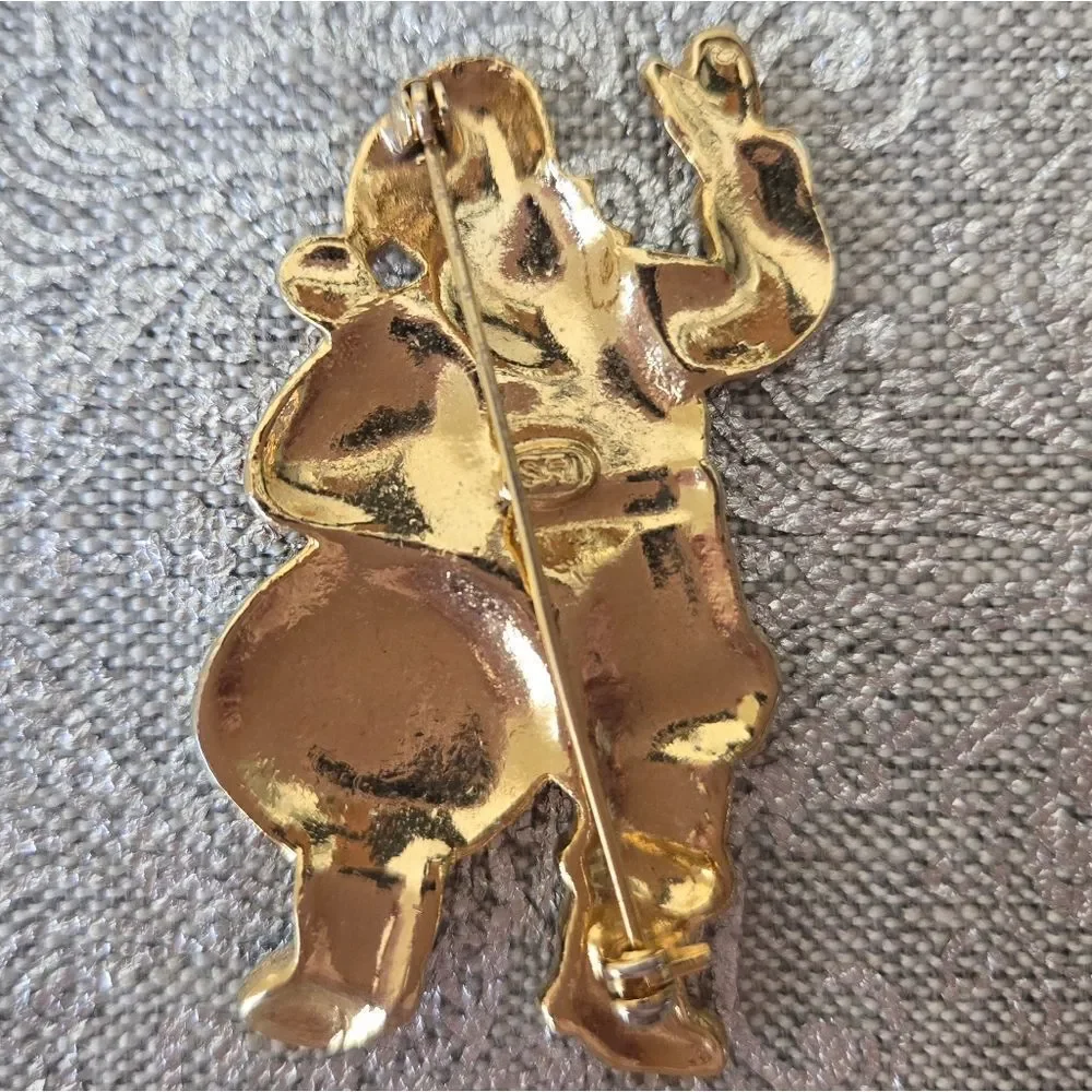 🎄🛍❤️ VINTAGE Festive CHRISTMAS Santa Claus Brooch